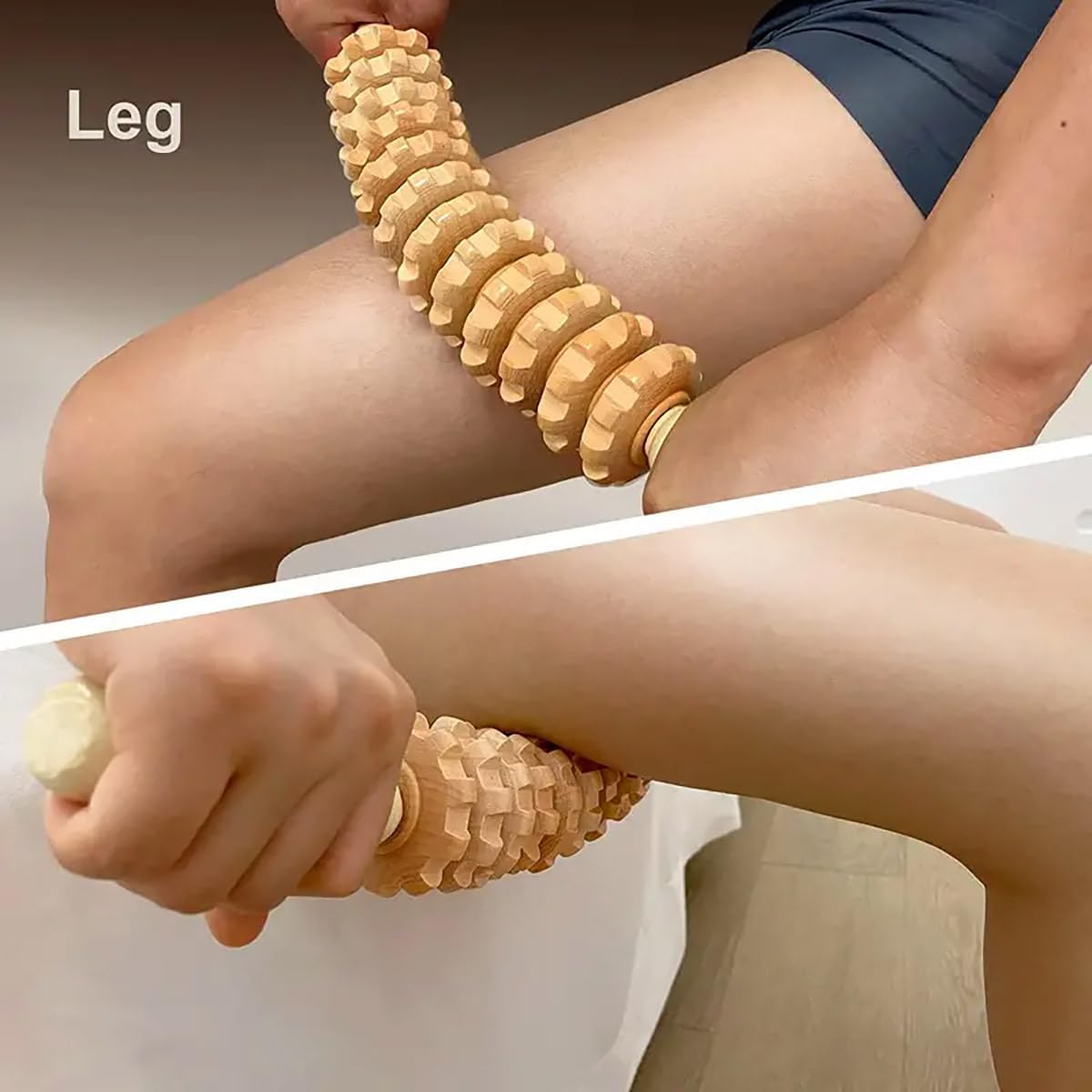 Handheld Wooden Massage Roller – Circulation & Muscle Relief