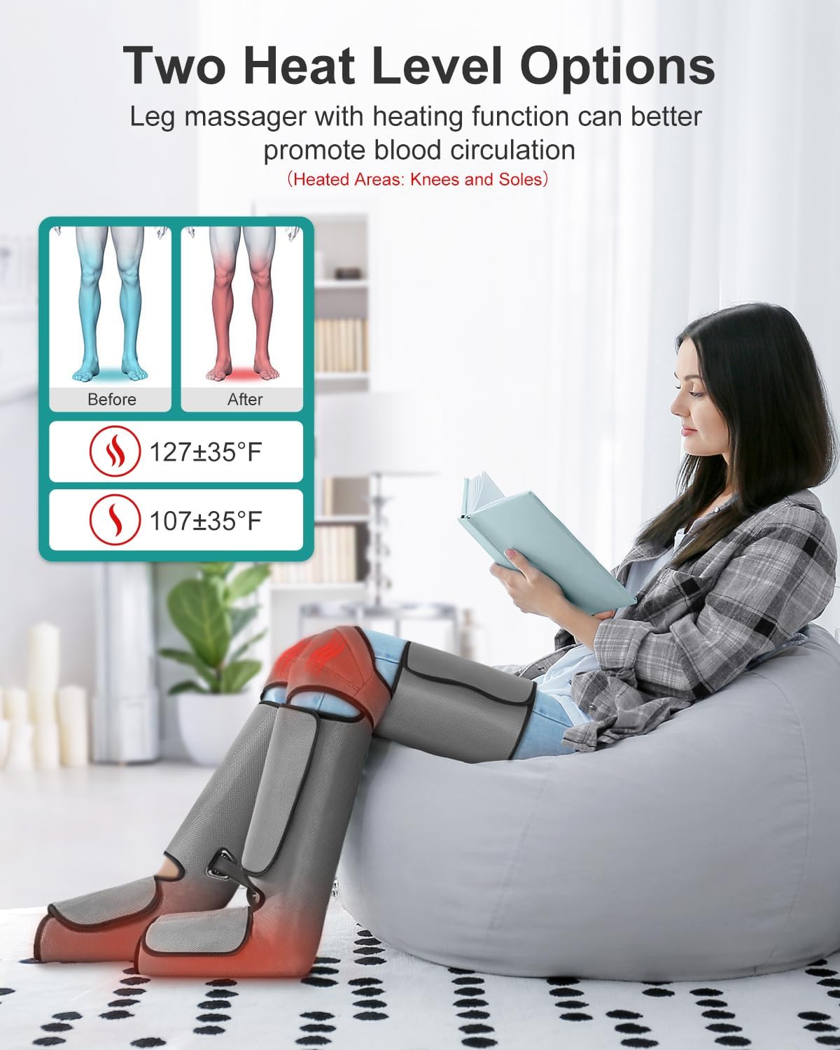 Leg & Knee Massager - Heated Vibration