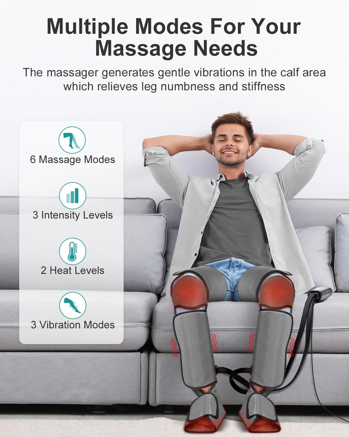 Leg & Knee Massager - Heated Vibration