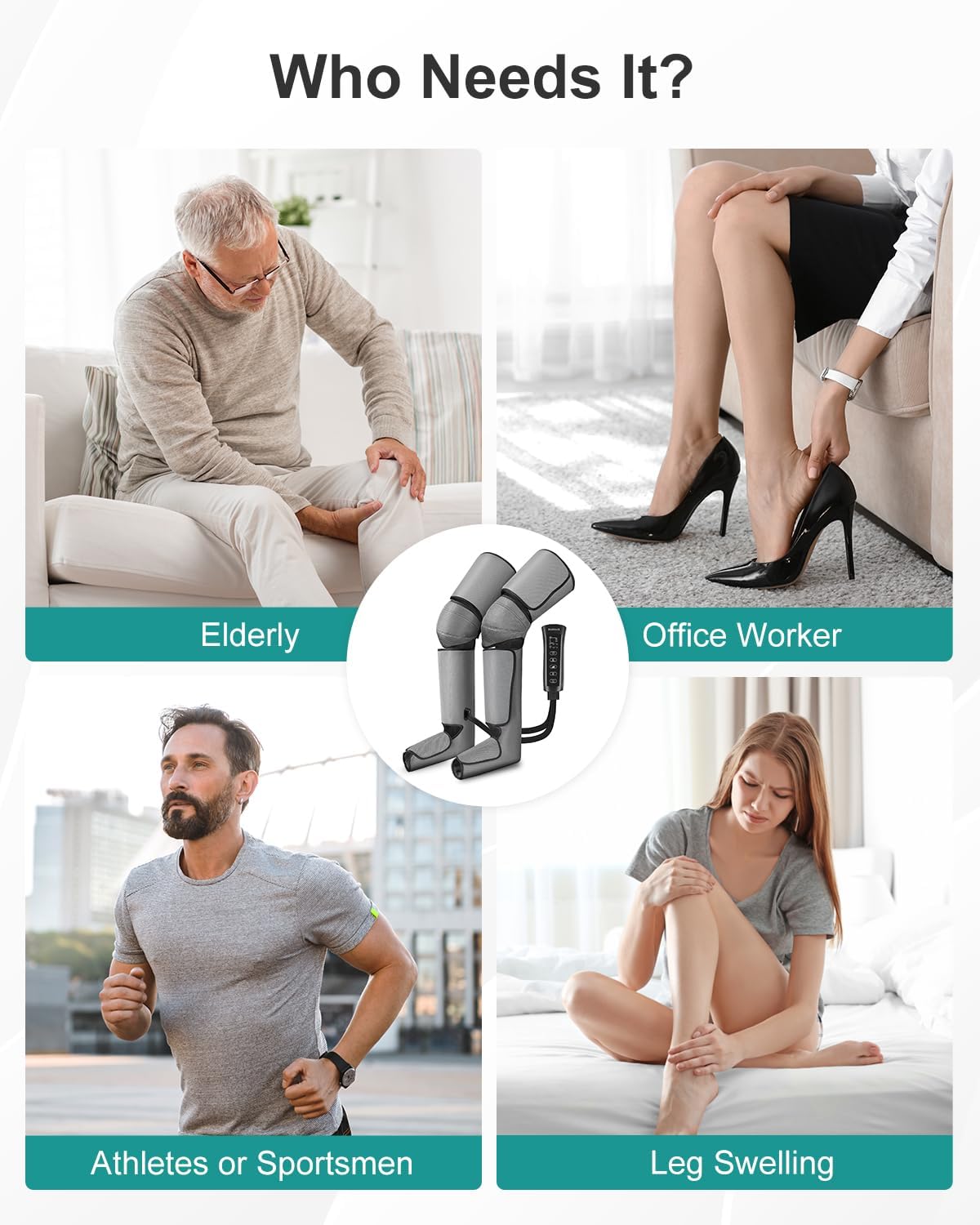 Leg & Knee Massager - Heated Vibration
