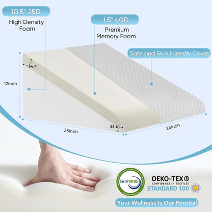 Elevated Wedge Pillow – Acid Reflux & GERD Relief