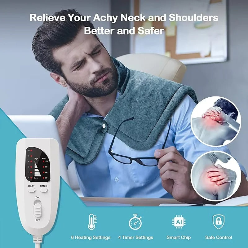 Heated Neck & Shoulder Wrap – Deep Muscle Relaxation