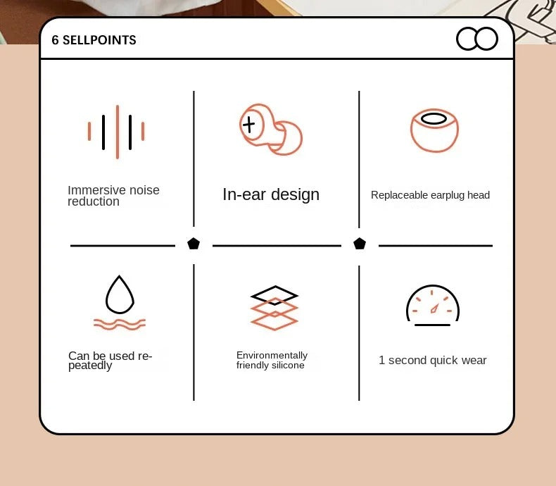 Soft Noise-Blocking Sleep Earplugs
