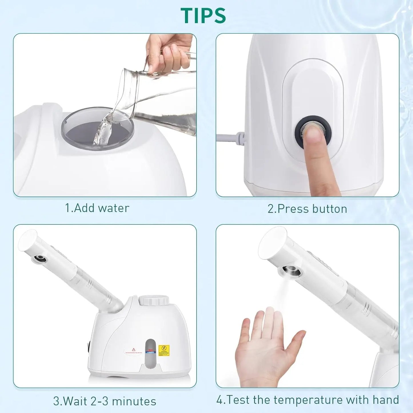 Deep Hydration Facial Steamer – Pore Cleansing & Skin Moisturizing